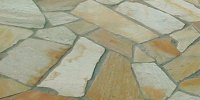 Pavimento a spacco in lastrame a mosaico pietra mista gialla