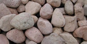 Ciottoli naturali granito rosa per giardino